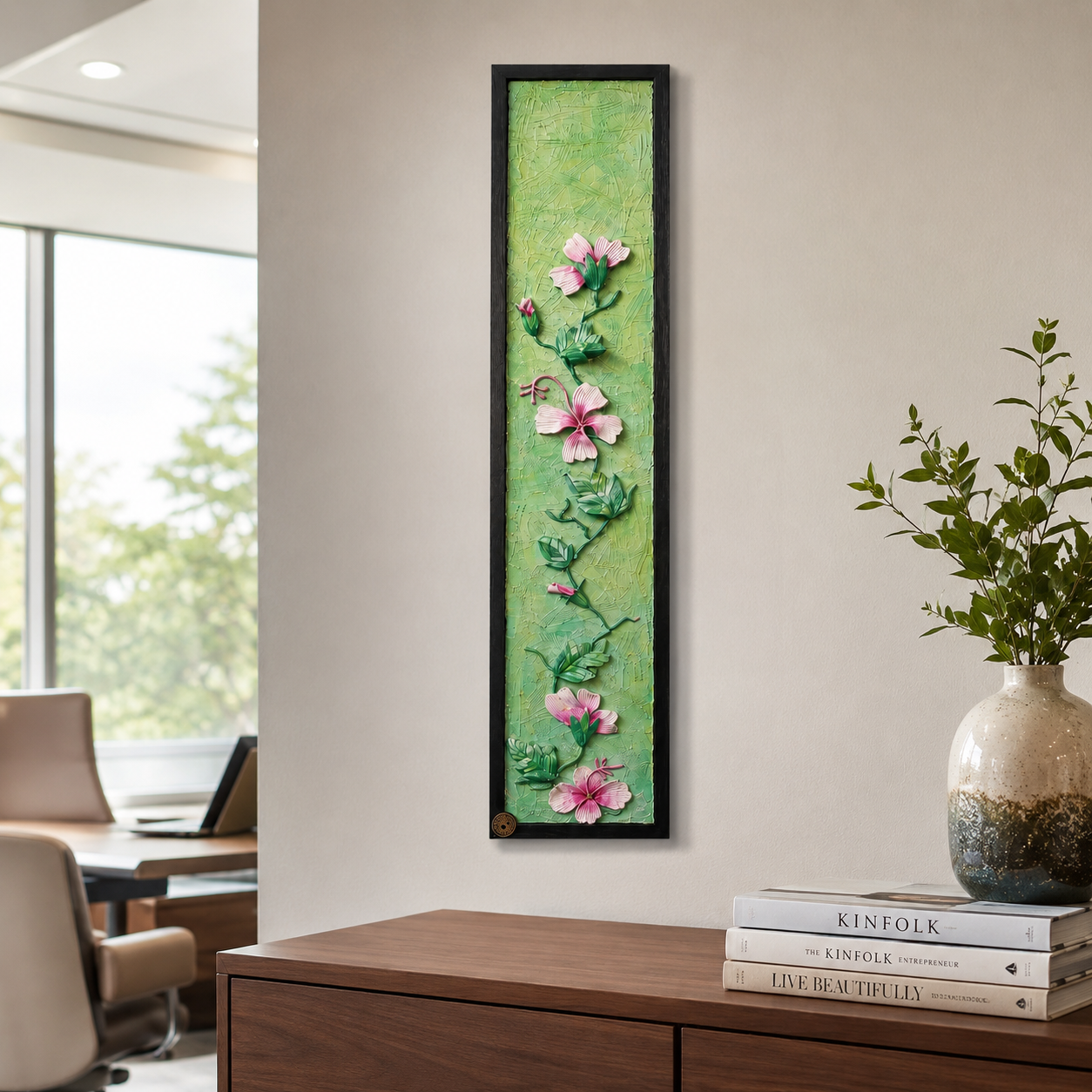 Blushing Hibiscus 3D Floral Wall Art